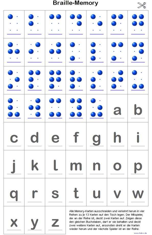 Braille-Memory-Karten
