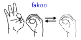 Fingerzeichen F und O auseinander und wieder zusammen - fr fakoo