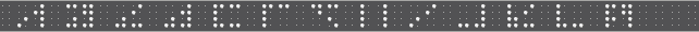 Quadoo-Alphabet auf einer Braillezeile A - M