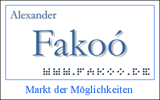Namensschild Alexander Fako deutsch
