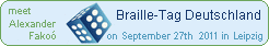 Braille-Tag Deutschland am 27. September in Leipzig, triff Alexander Fako