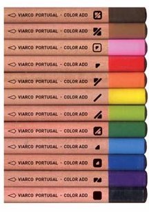 Farbstifte mit ColorAdd-Kennzeichnungen (12-er Packung) aus Portugal