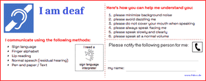 small communication card