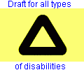 traffic-safety-sign as a black triangle on a yellow background (right of way or attention)
