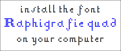 Install the font Raphigrafie quad on your computer