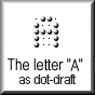 the letter 'a' as dot-draft