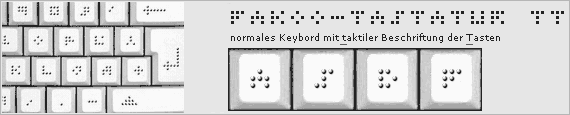 FAKOO-TASTATUR TT - normales Keybord mit taktiler Beschriftung der Tasten