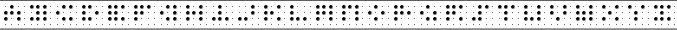 Fakoo-Alphabet ABCDEFGHIJKLMNOPQRSTUVWXYZ auf einer Braille-Zeile