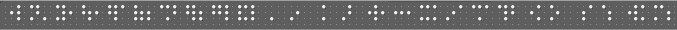 Fakoo-Ziffern und Satzzeichen 1234567890.,:;+-=/!?<>()€@ auf einer Braille-Zeile