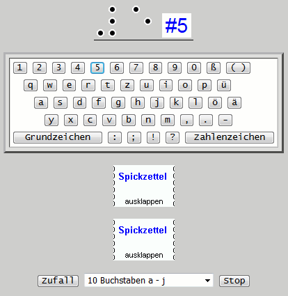meine erste Braille-Lernseite als Grafik (Original nur auf Desktop-Rechnern