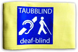Verkehrsschutz-Armbinde taubblind