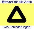 Verkehrsschutzzeichen als schwarzes Dreieck auf gelbem Grund (Vorsichts- oder Achtungs-Symbol)