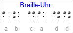Braille-Uhr (animert mit Javascript)