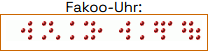 Fakoo-Uhr (animert mit Javascript)